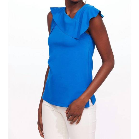 NEW EVA FRANCO xena top in cobalt blue - Picture 2 of 3